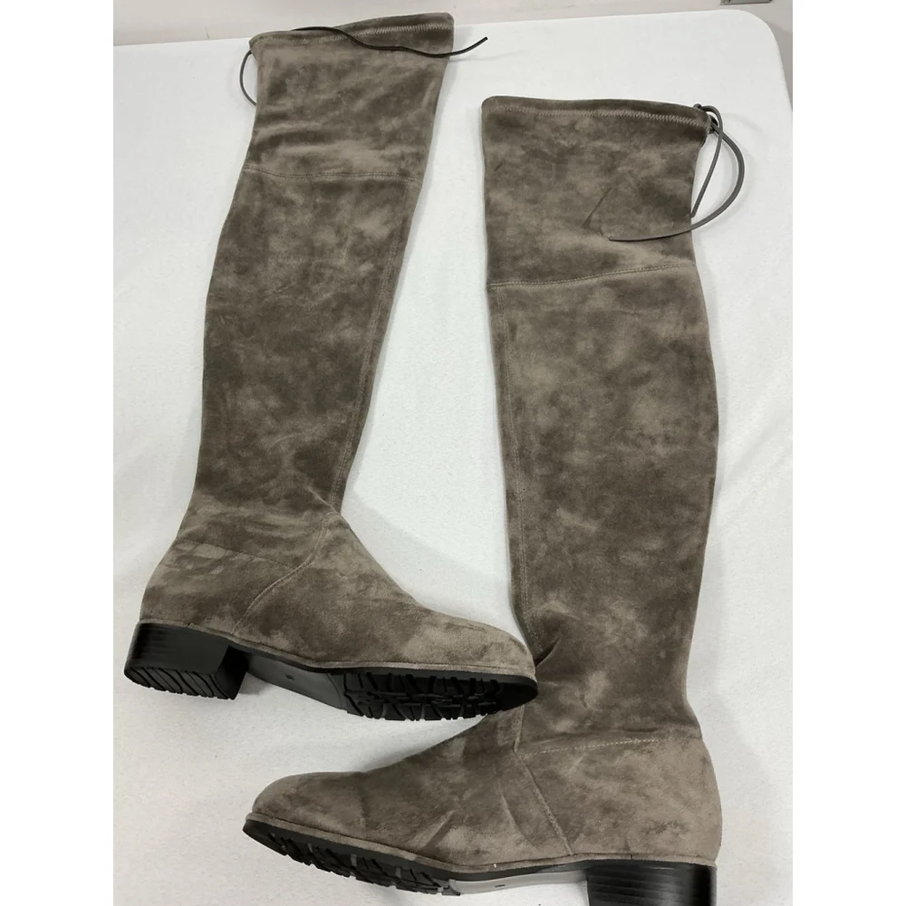 Womans ABCD Kaitlyn Pan Pullon Otk Riding Boots Size 9 M Gray NWOT